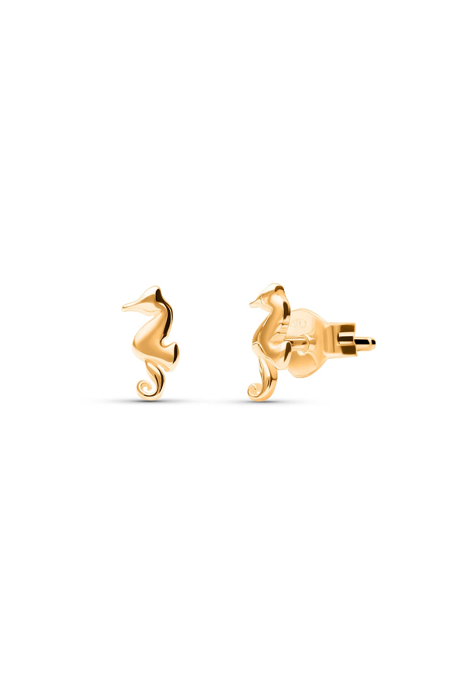 Pendientes Ghoda Oro Foto Blanco 