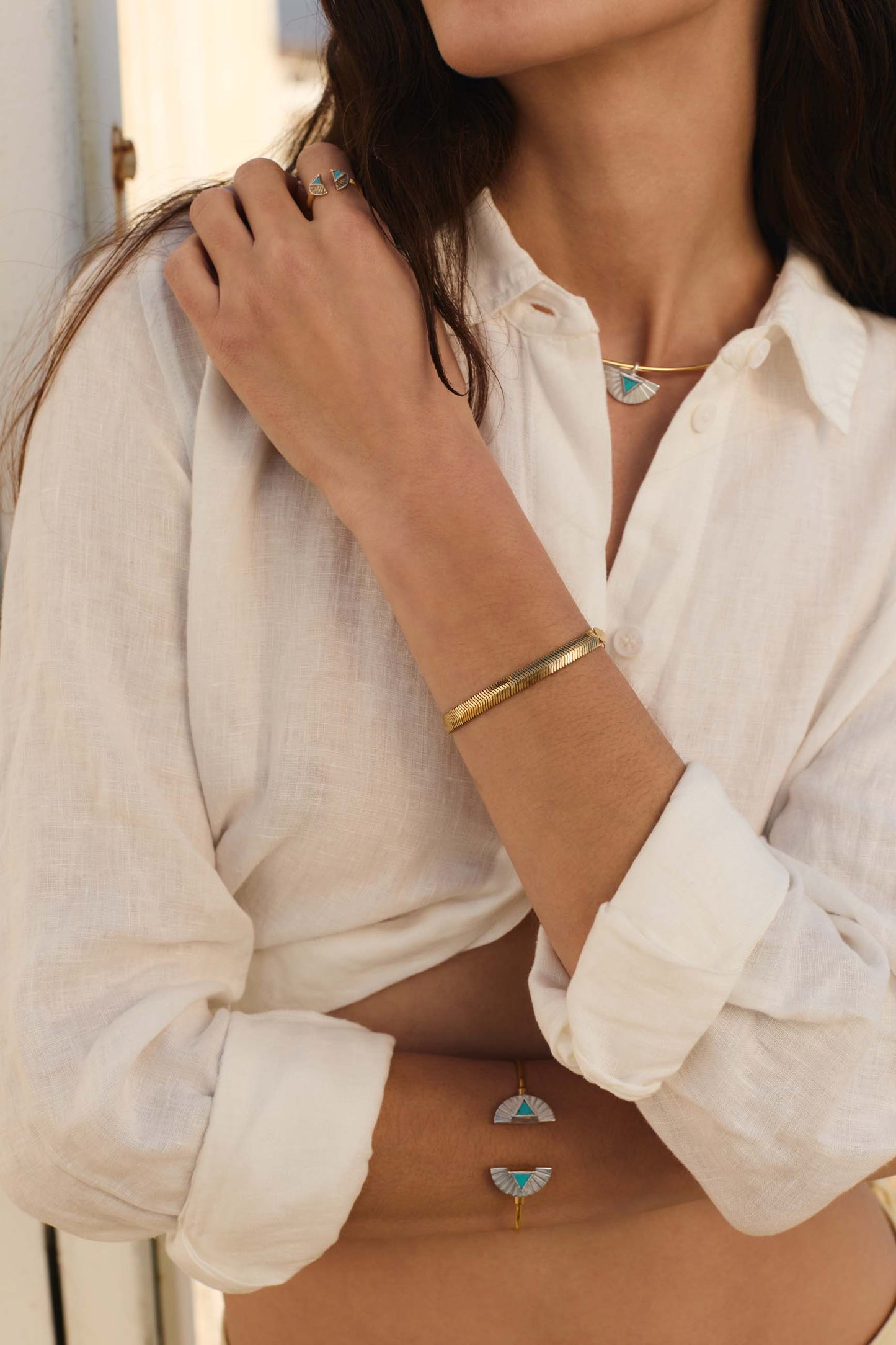 PULSERA JAFAR BAÑADA EN ORO