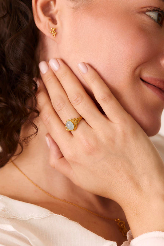 ANILLO PANEE BAÑADO EN ORO