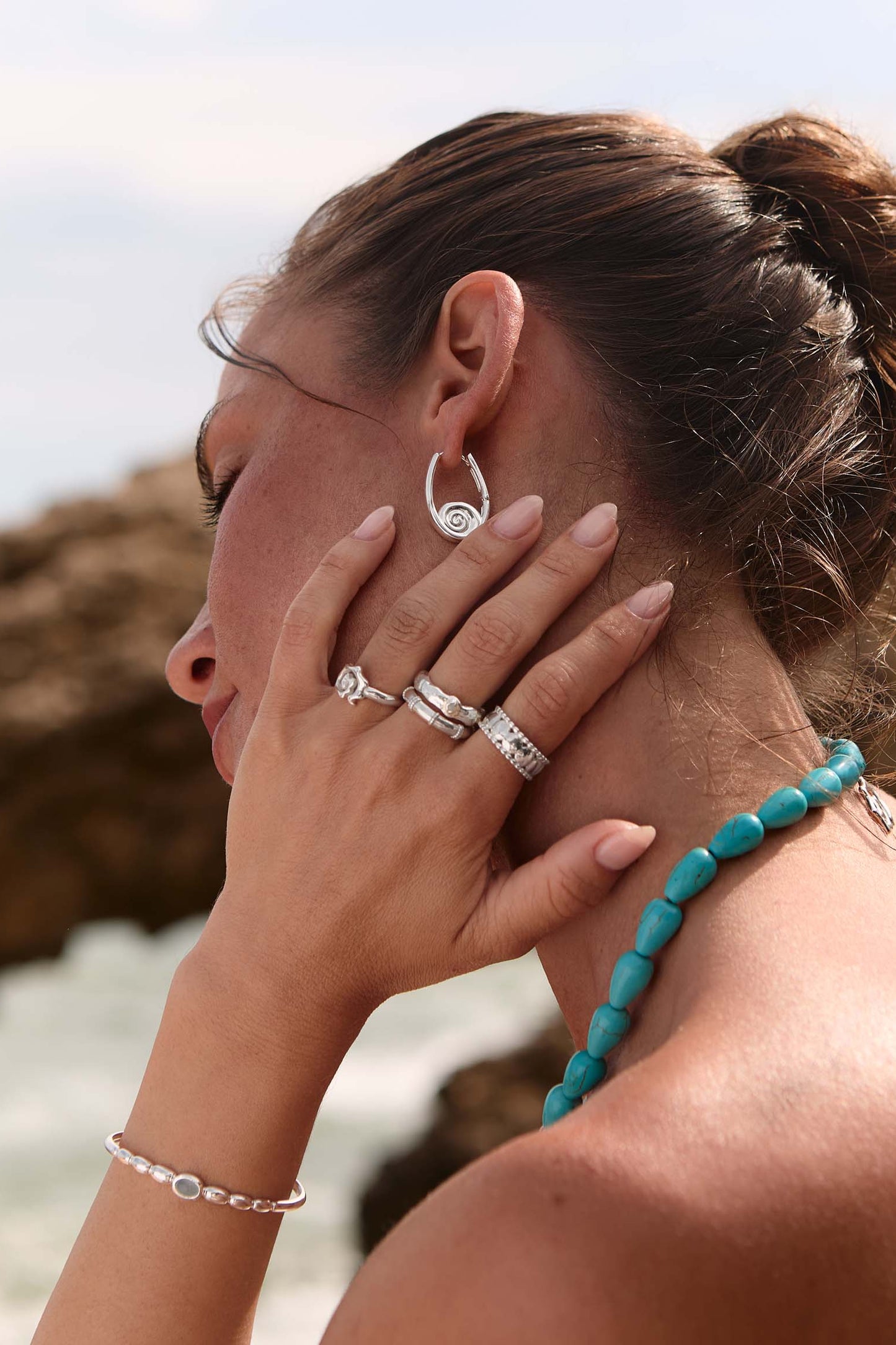Pendientes Jevash Plata Combi