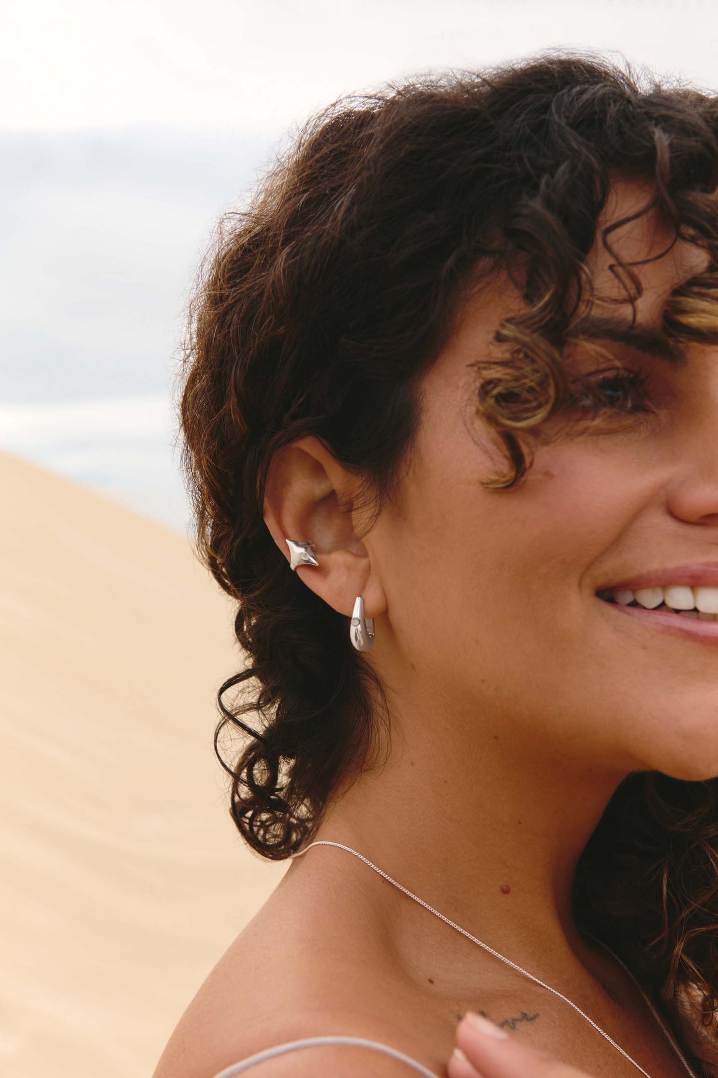  Pendientes TAPAKNA Plata Tres