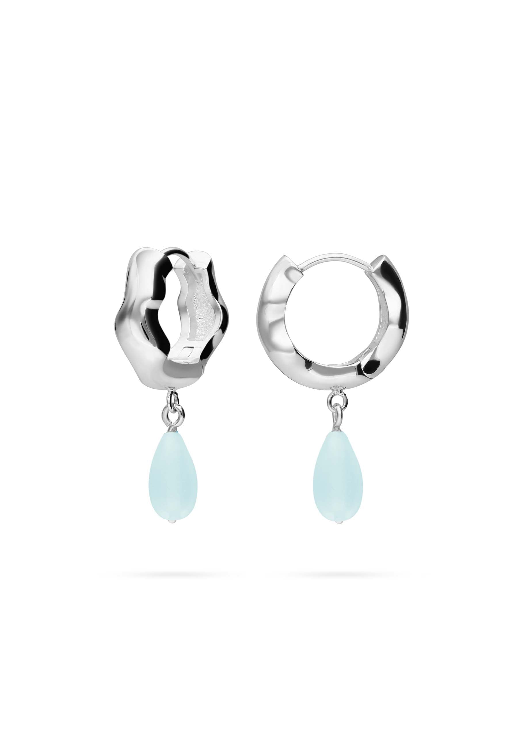 Pendientes Chap Plata Foto Blanco