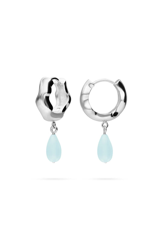 Pendientes Chap Plata Foto Blanco