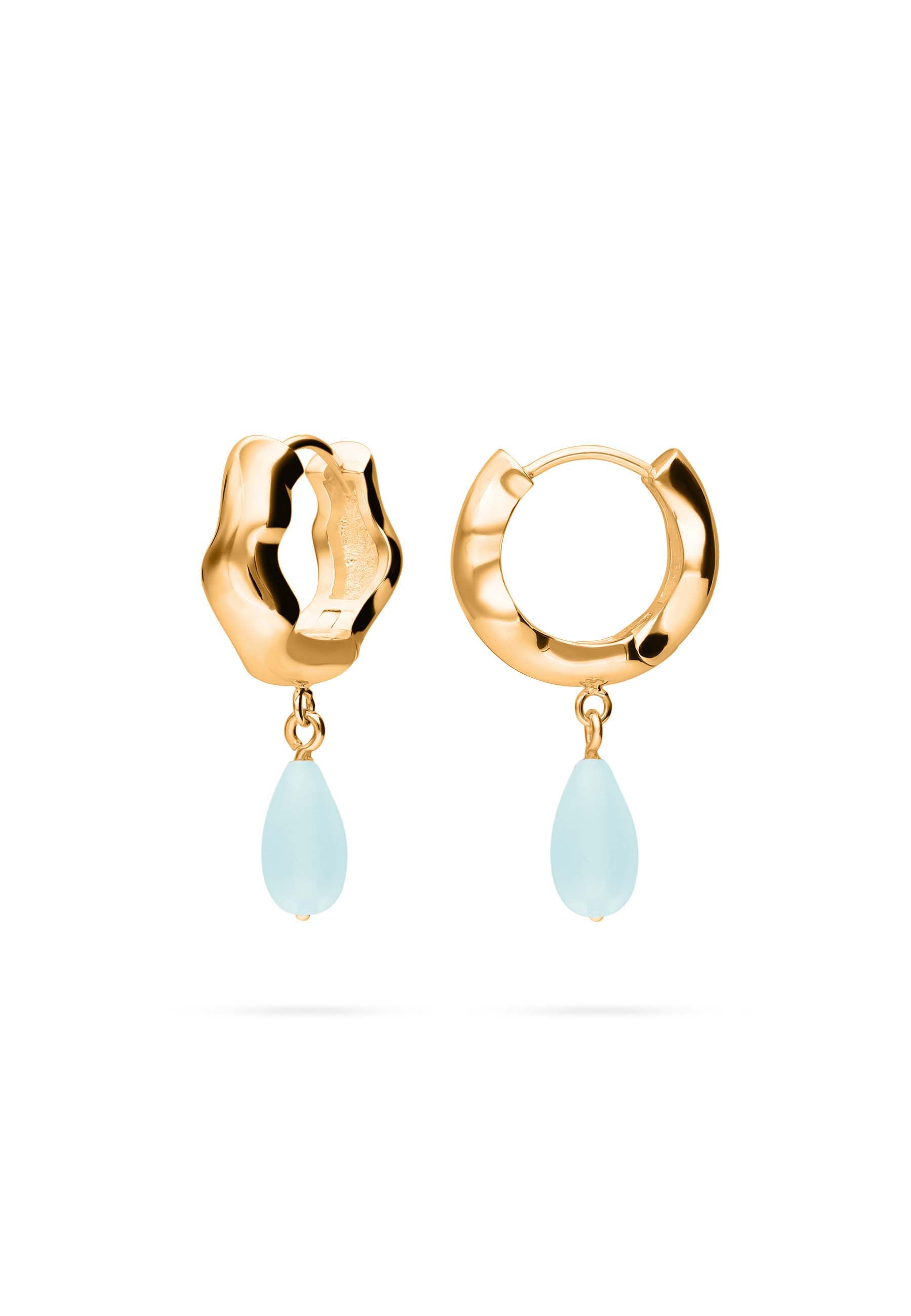 Pendientes Chap Oro Foto Blanco