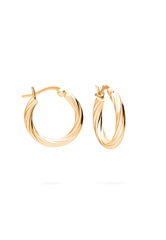 PENDIENTES DHARTI (20MM) BAÑADOS EN ORO