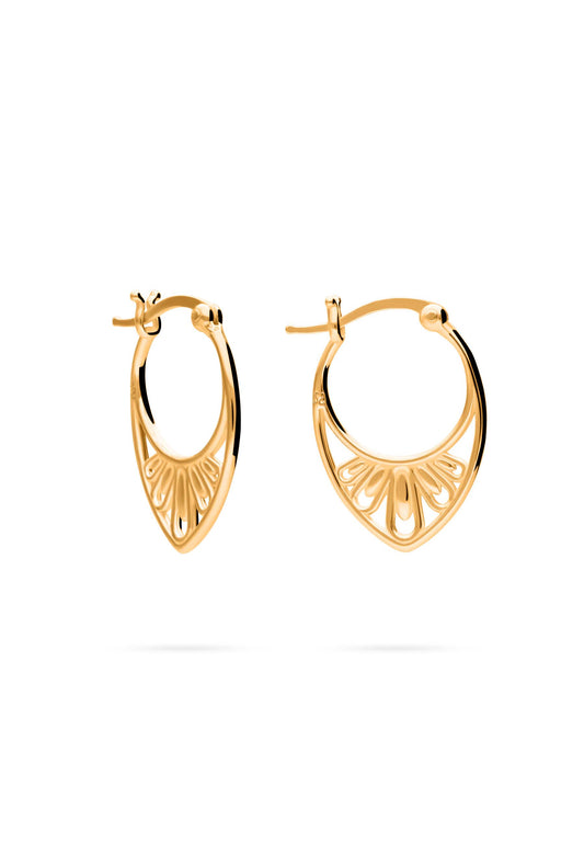 PENDIENTES JARH (13MM) BAÑADOS EN ORO