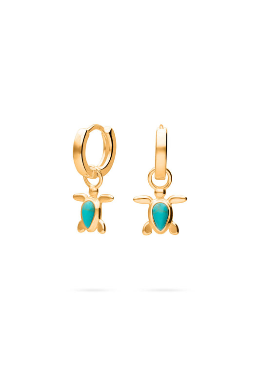 PENDIENTES KACHHUA (10MM) BAÑADOS EN ORO