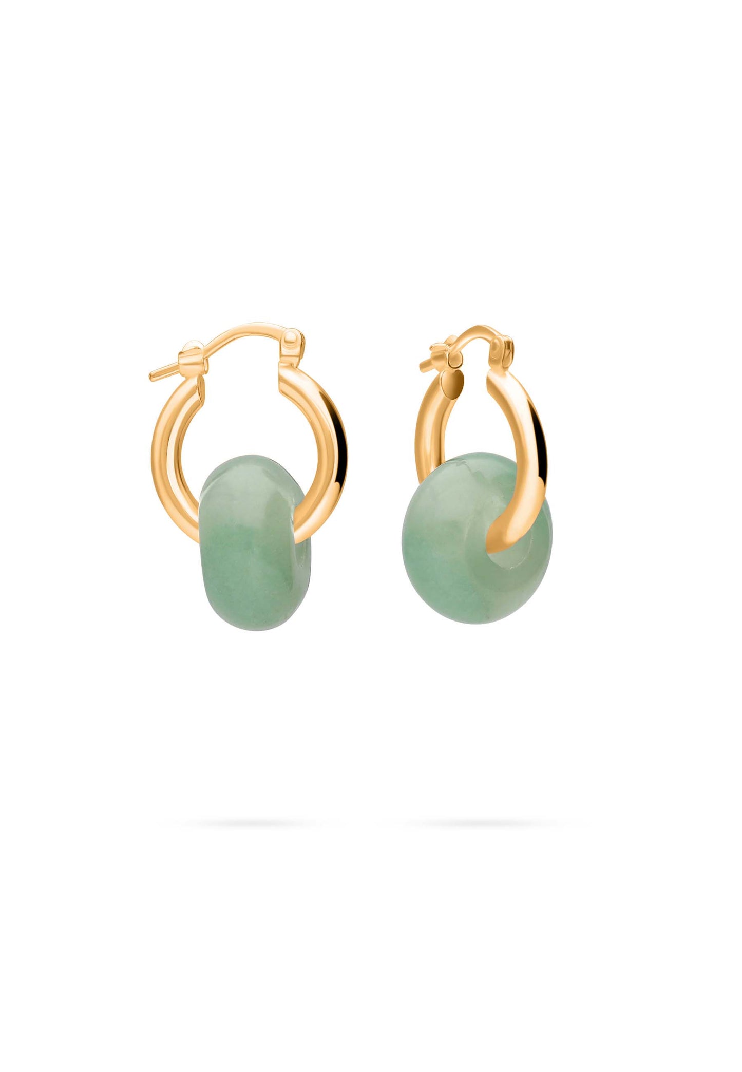 KAMALA AMAZONITA OHRRINGE GOLD (16MM)