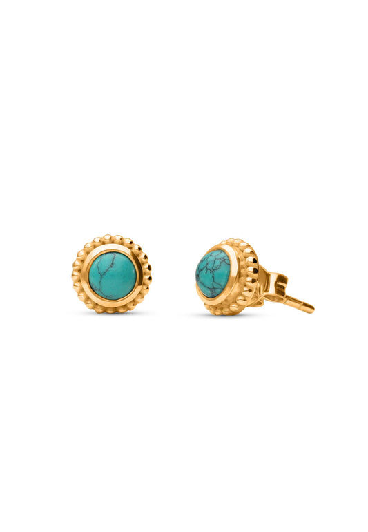 Pendientes Ratna Oro Foto Blanco