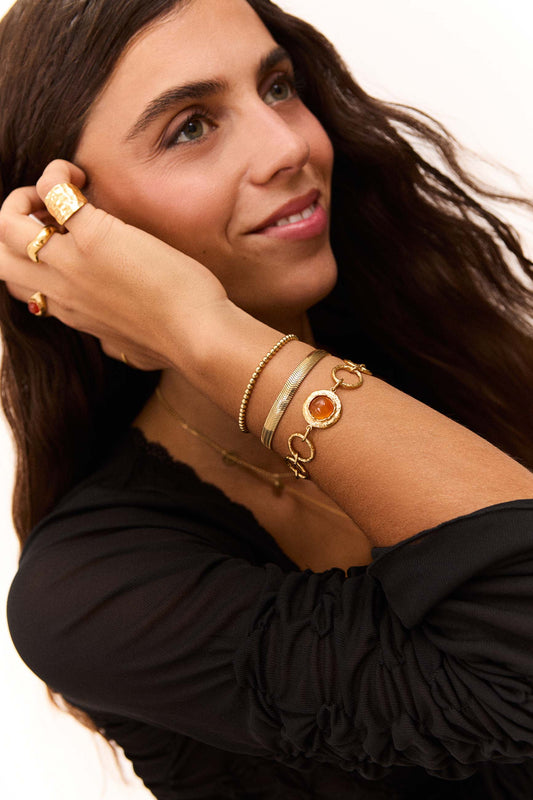 PULSERA KANAK BAÑADA EN ORO