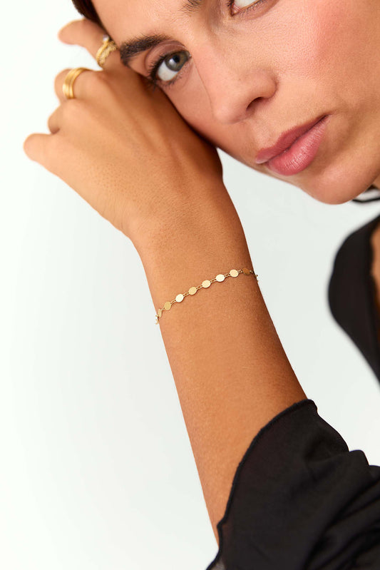 PULSERA MAHATMA BAÑADA EN ORO