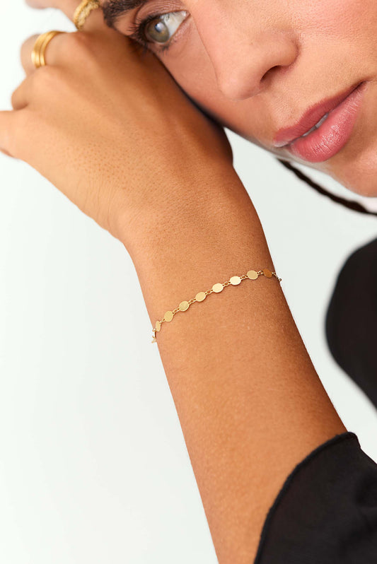 PULSERA MAHATMA BAÑADA EN ORO