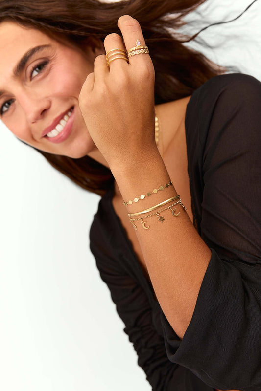 PULSERA AESHAN BAÑADA EN ORO