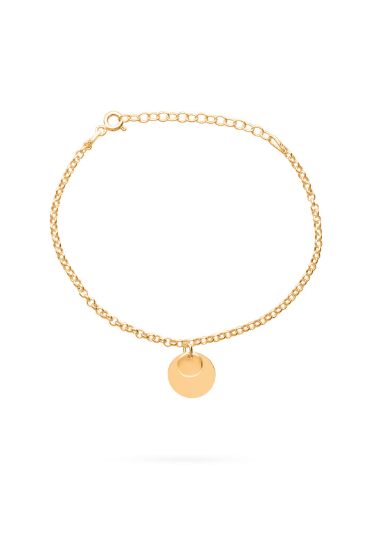 PULSERA DOBLE CHAPA PERSONALIZADA BAÑADA EN ORO