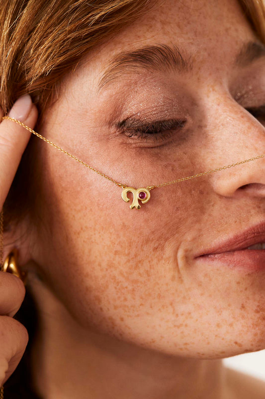 COLLAR PATHAREE ZODIACO BAÑADO EN ORO