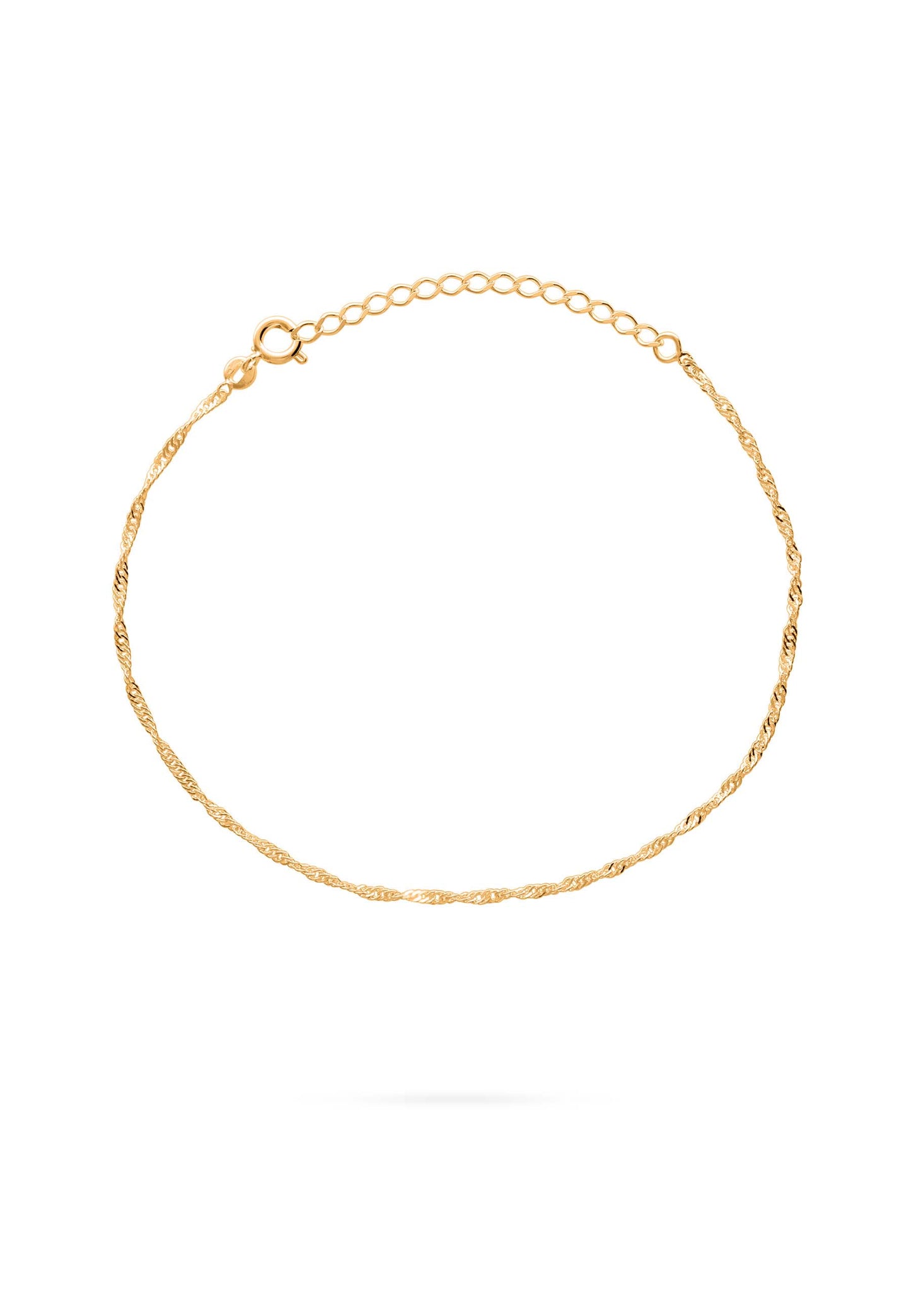 Tobillera Arshinder Oro Foto Blanco