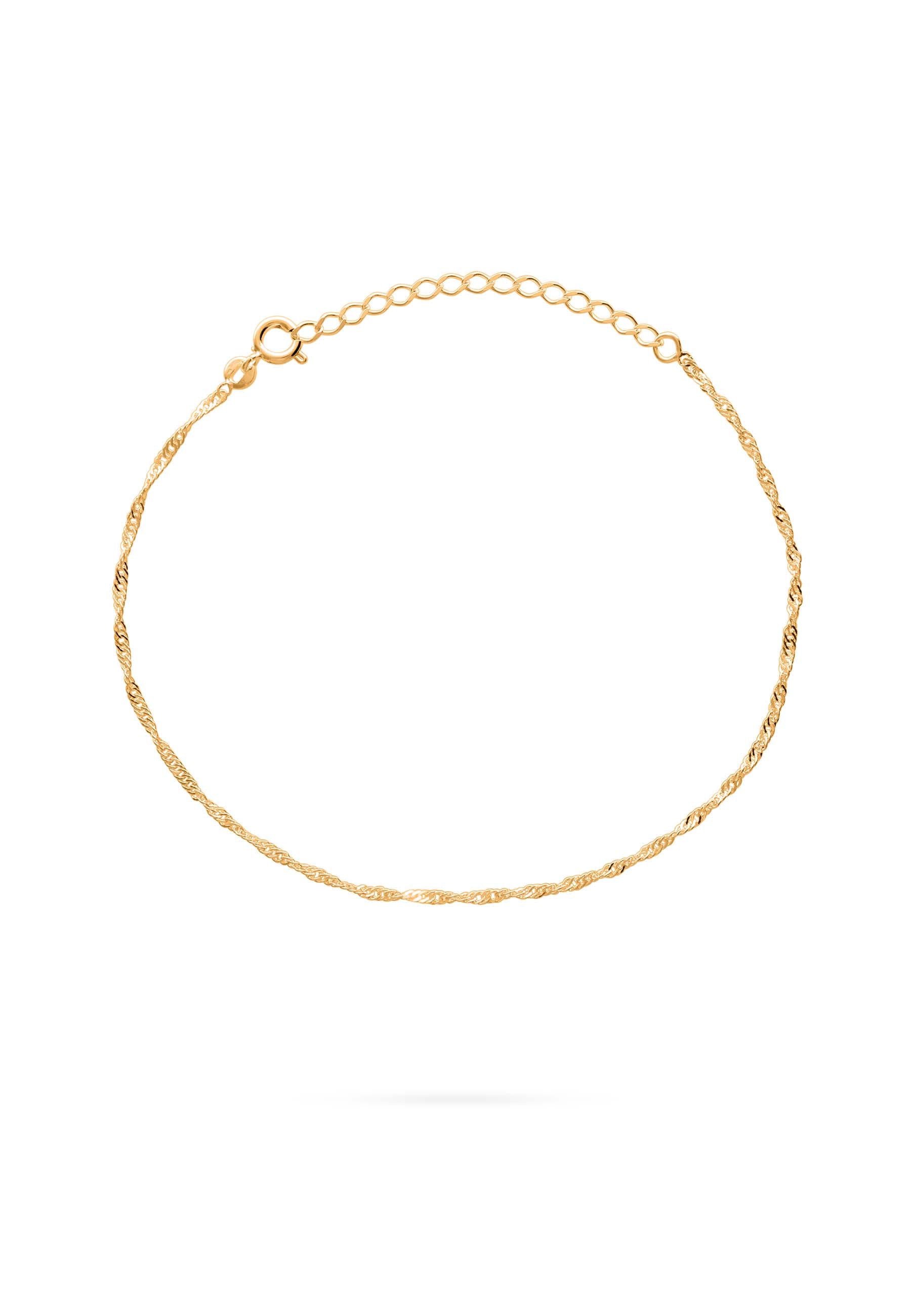 Tobillera Arshinder Oro Foto Blanco