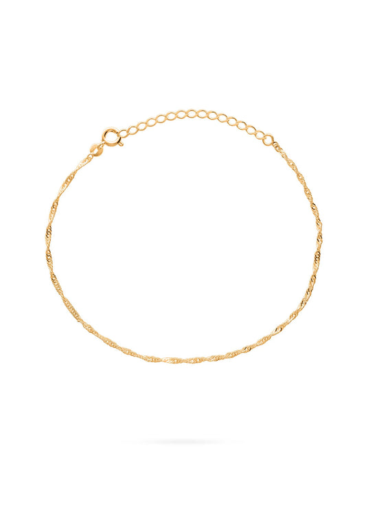 Tobillera Arshinder Oro Foto Blanco