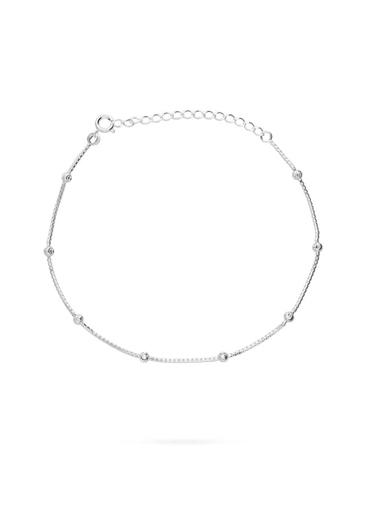 Tobillera Divyalok Plata Foto Blanco
