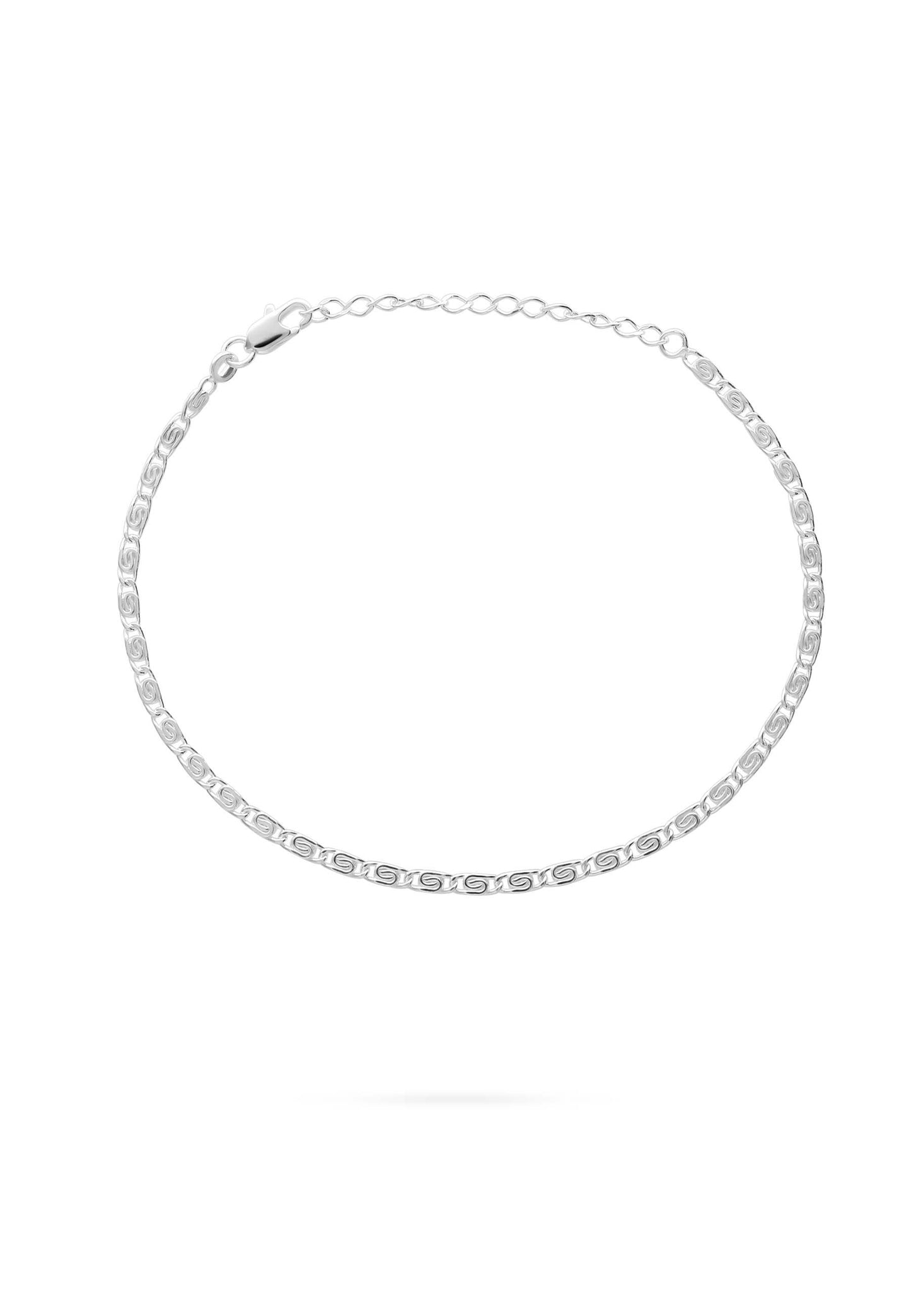 Tobillera Nataraja Plata Foto Blanco