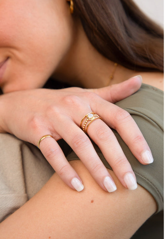 ANILLO VEDANTA BAÑADO ORO