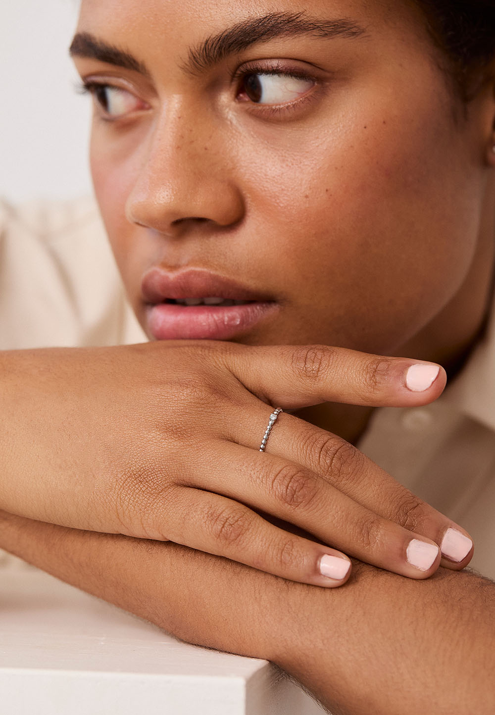 BAGUE ERIDANUS OR BLANC