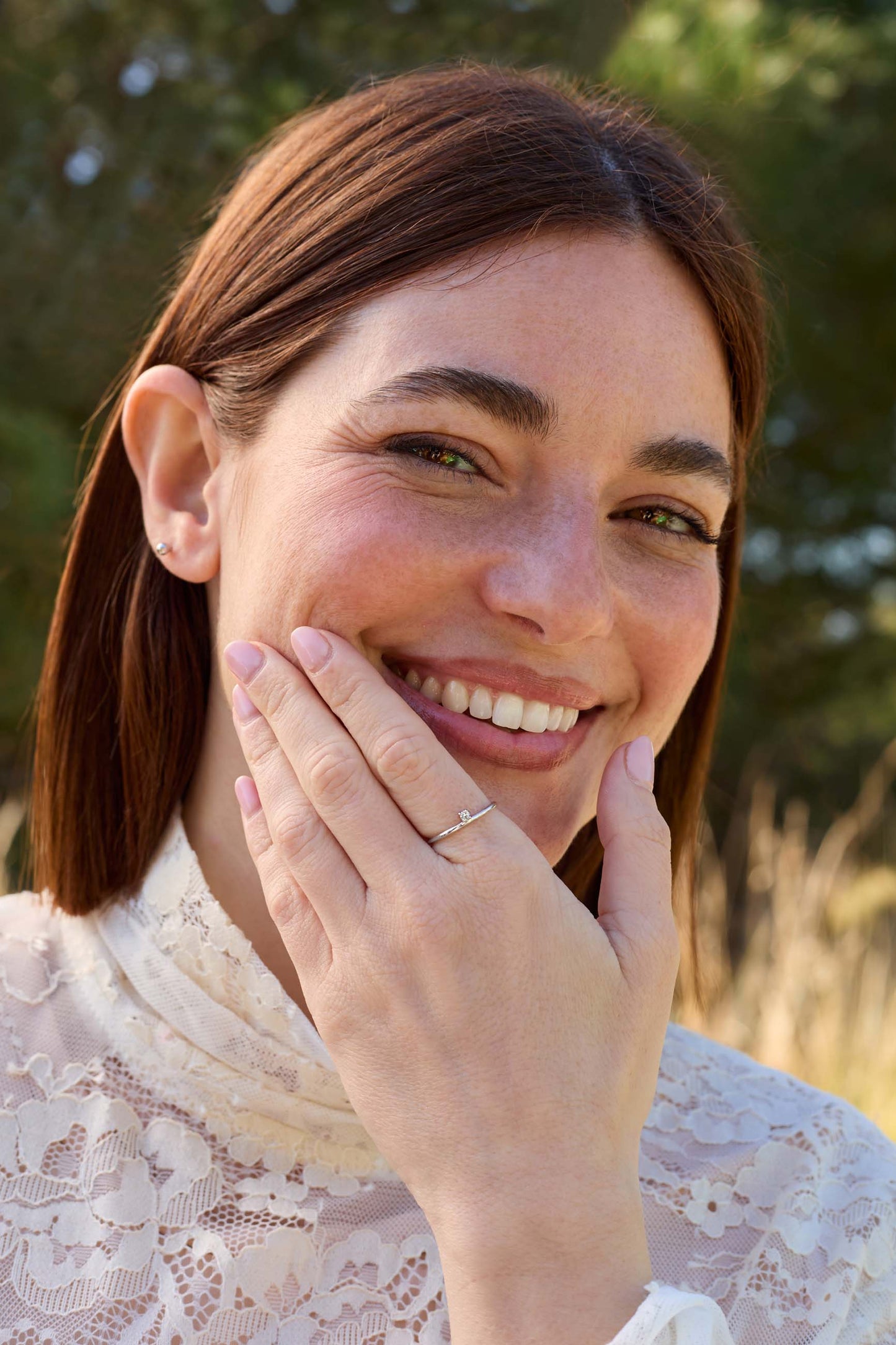 BAGUE CASSIOPEIA OR BLANC 9k