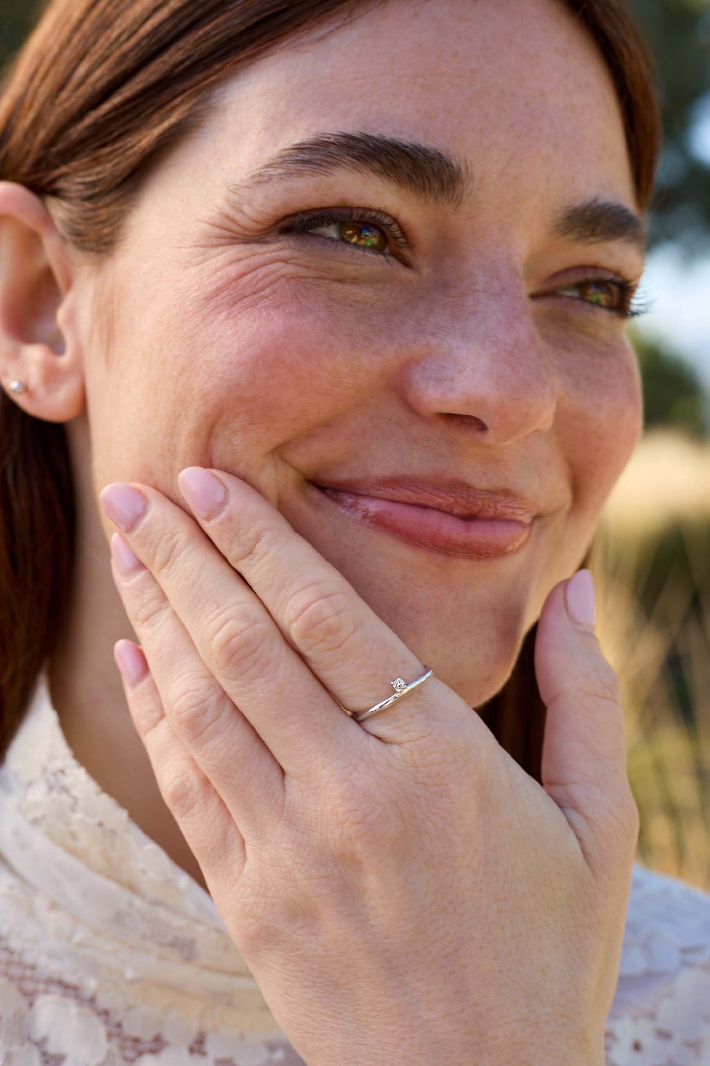 BAGUE CASSIOPEIA OR BLANC 9k