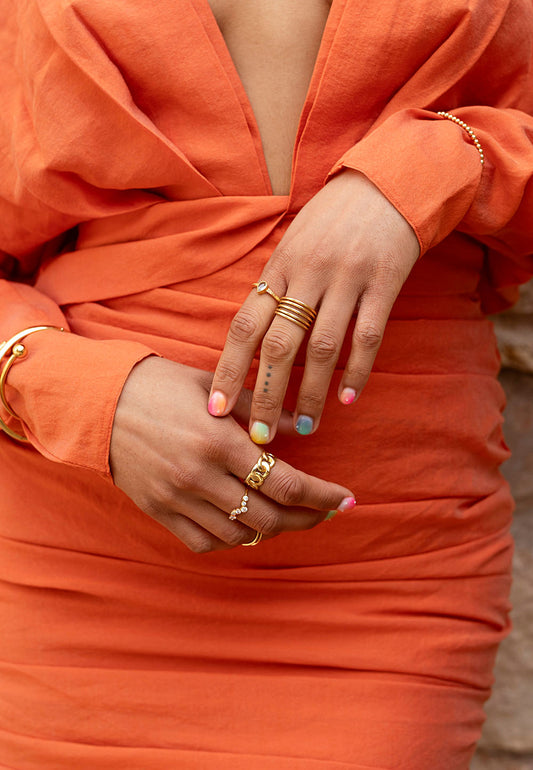 ANILLO LAINEN BAÑADO EN ORO