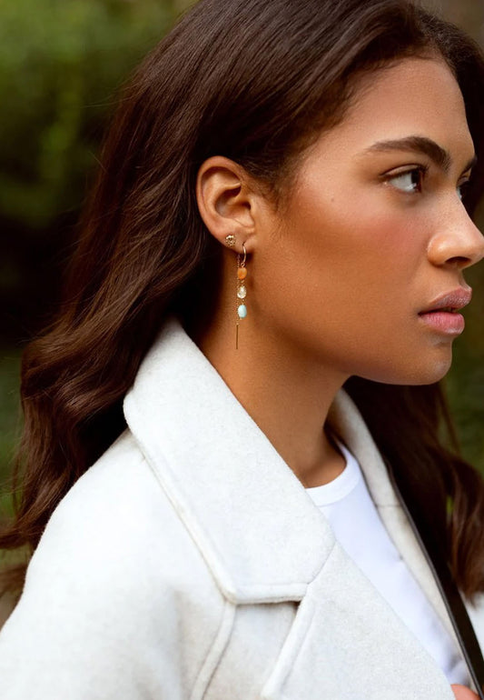 PENDIENTES DIPTI (11MM) BAÑADOS EN ORO