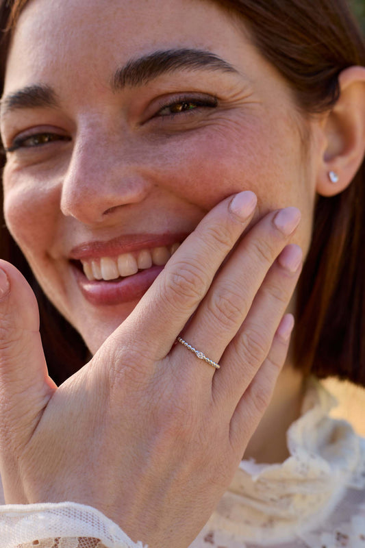 BAGUE ERIDANUS OR BLANC
