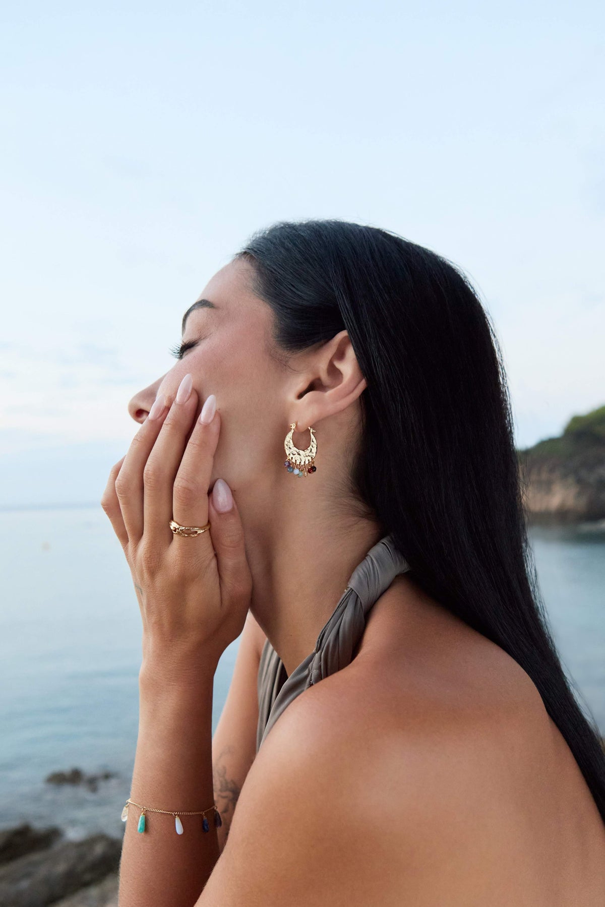 BOUCLES D'OREILLES AJNA PLAQUÉES OR