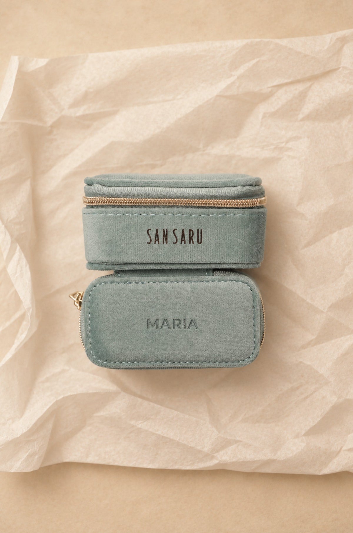 BOÎTE À BIJOUX SHANAYA BLEUE PERSONNALISÉE