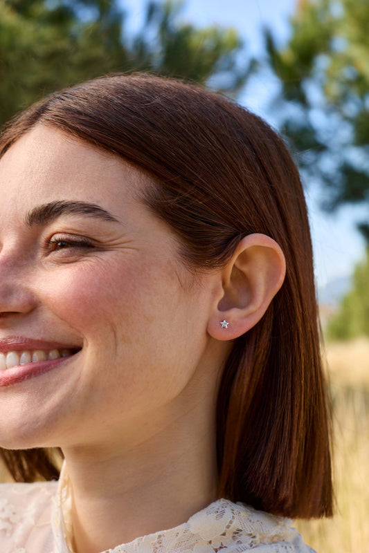 BOUCLES D'OREILLES PROCYON (OR BLANC)