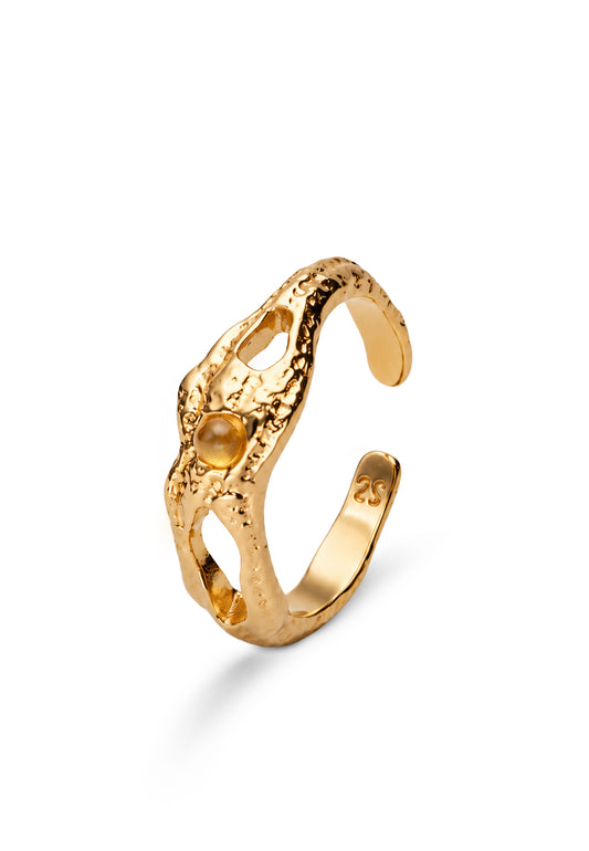 GOLD-PLATED MANIPURA RING
