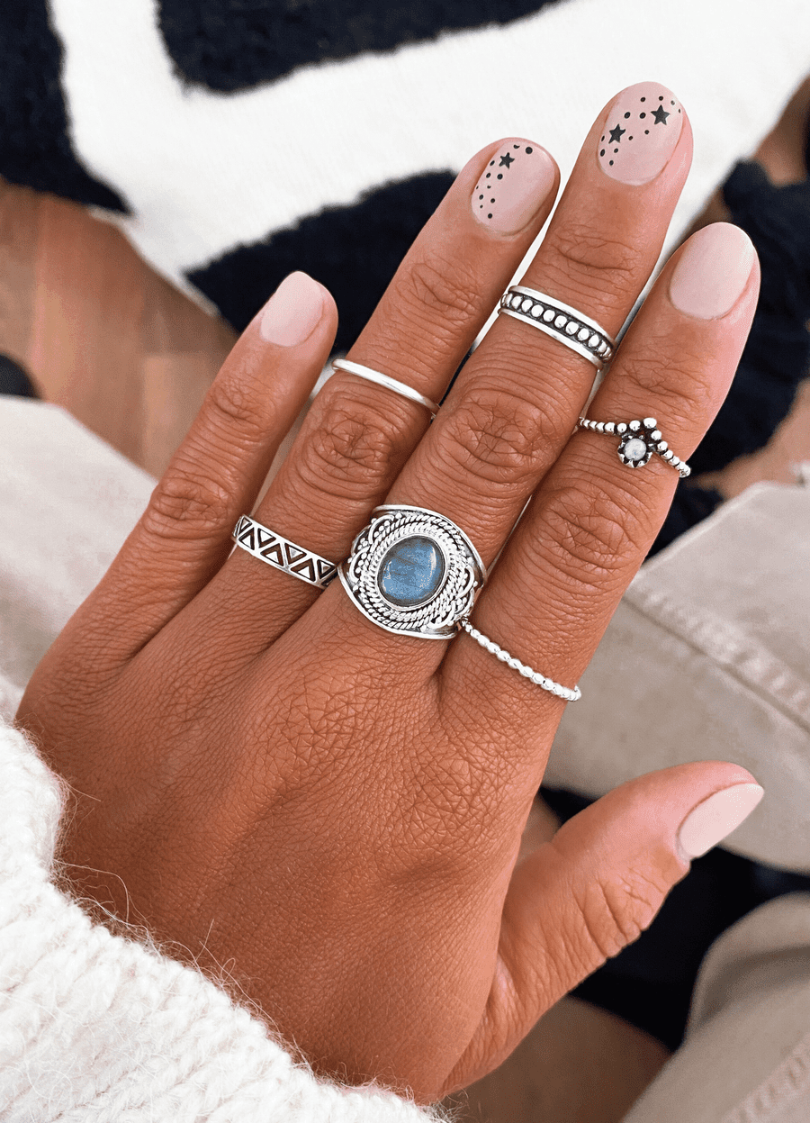 Bohemian Style Anillos De Plata Boho Silver Ring Anillo Boho Plata