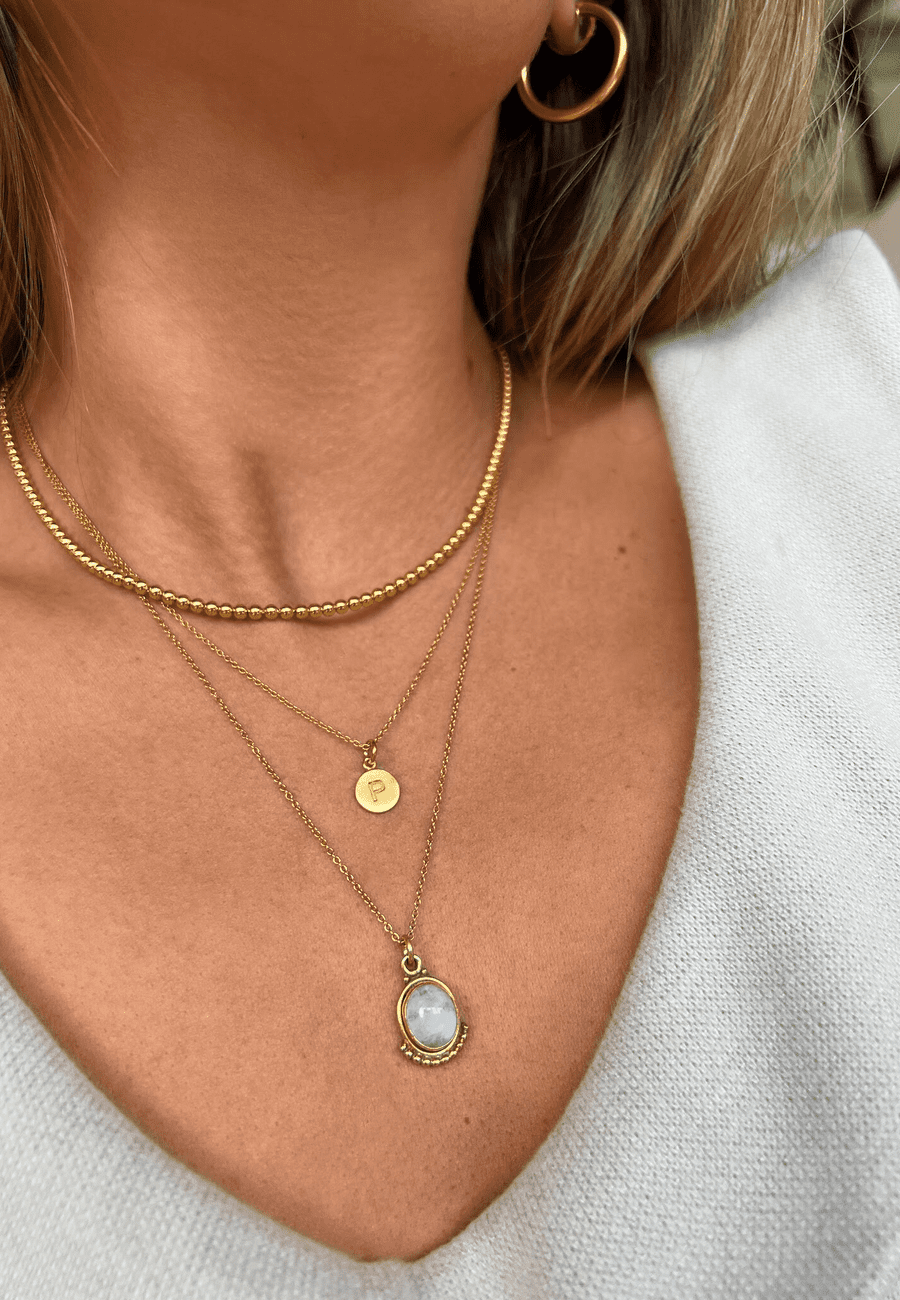Moonstone Gold-Plated Necklace – Crystal Love Collective