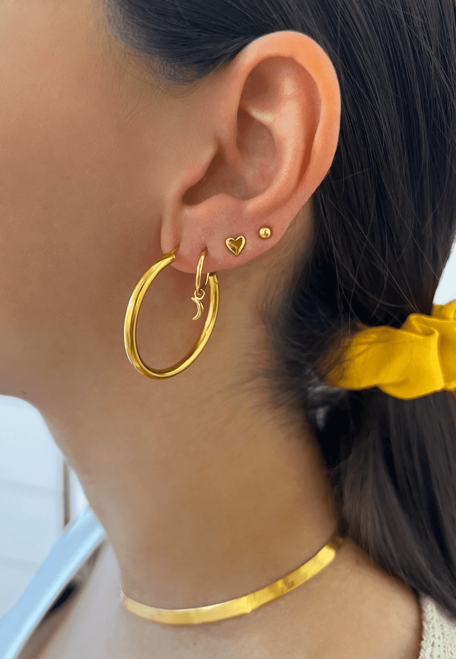 ACHALA GOLD EARRINGS (30MM)