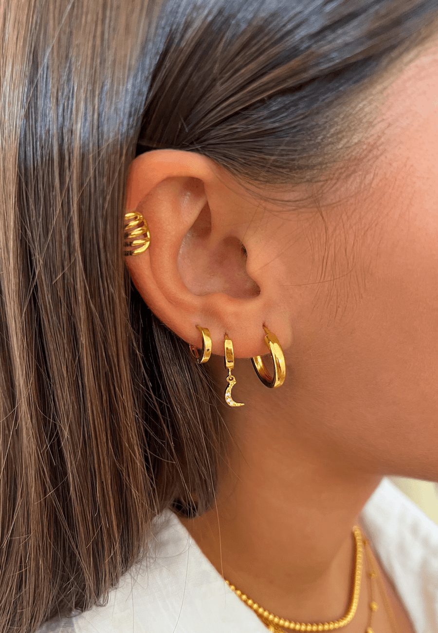 AGNI GOLD EARRINGS (10MM)