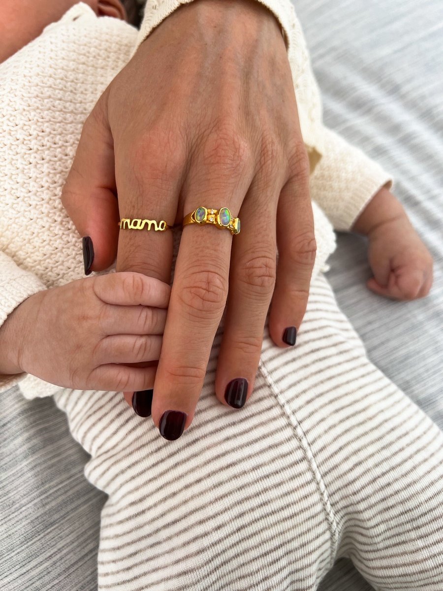 MAMA GOLD-PLATED RING