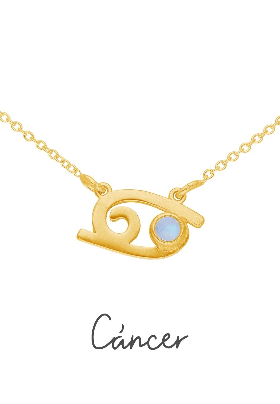 Collar zodiaco oro Cancer con piedra