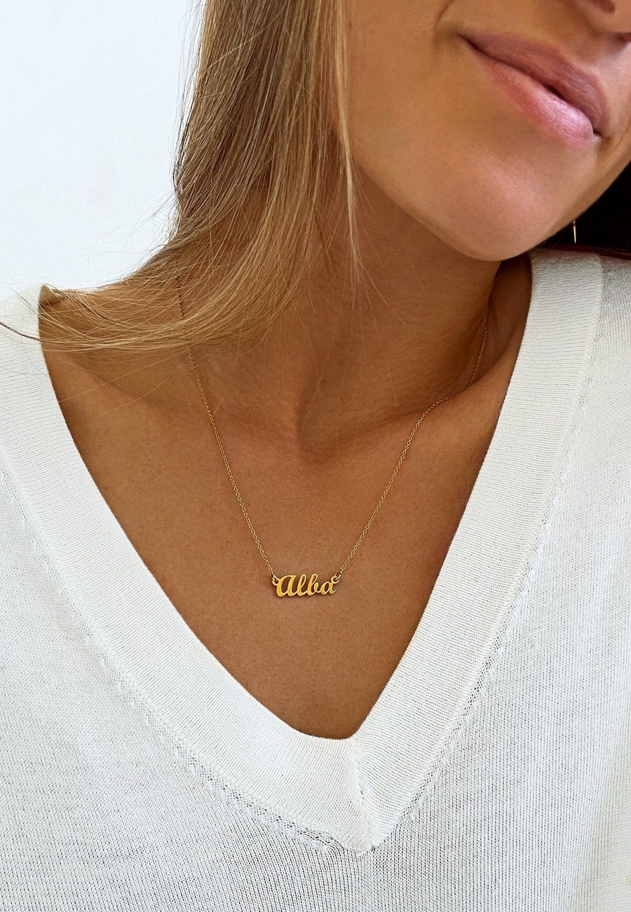 Collar personalizable con nombre en oro chapado NAMA ORO