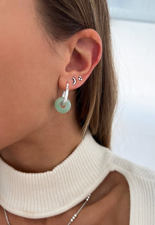 KAMALA AMAZONITE STONE EARRINGS (16MM)